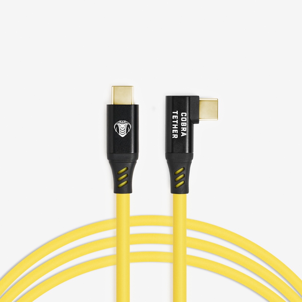 CobraTether USB-C / USB-C 90° 10m gelb CobraTether USB-C / USB-C 90° 10m gelb