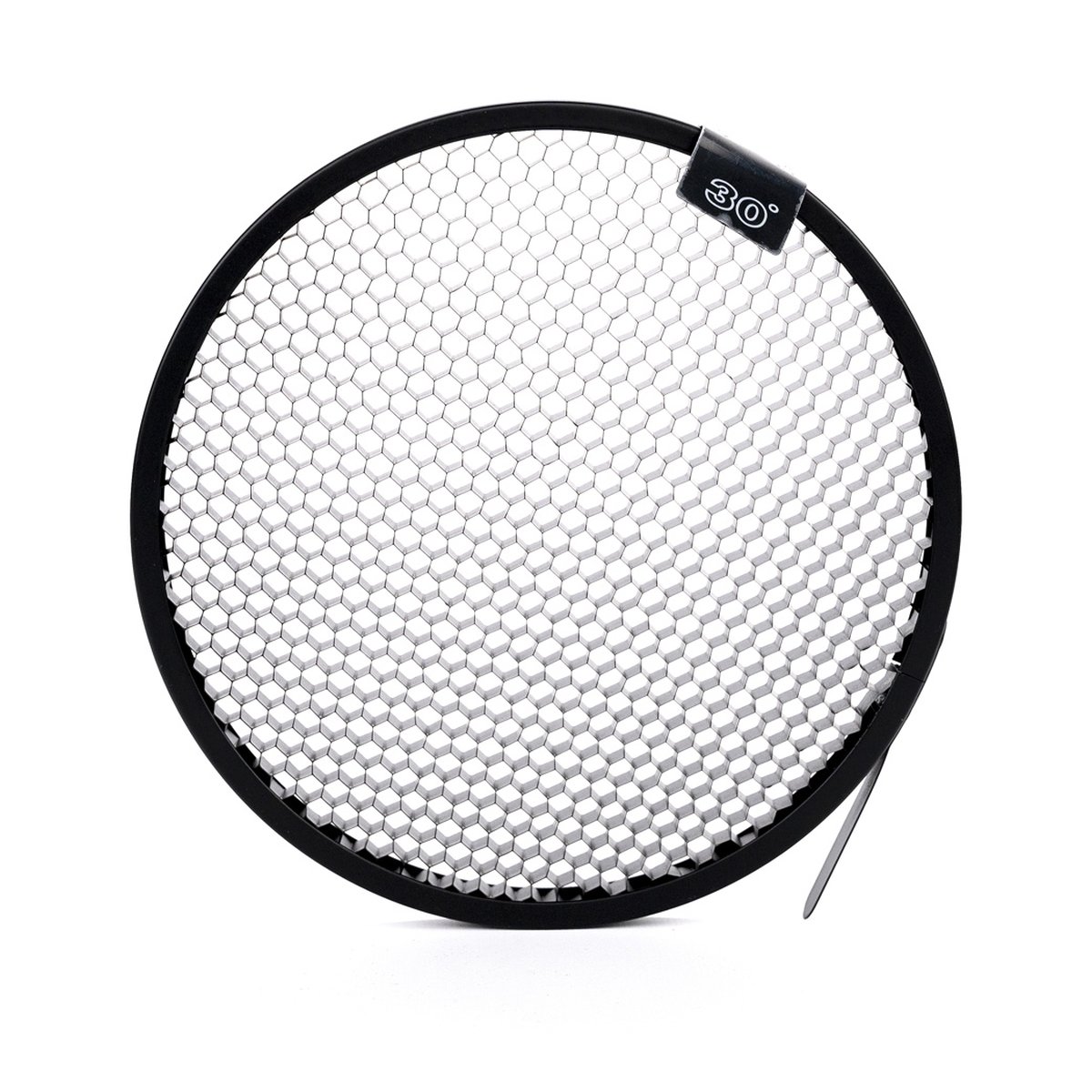 Caruba 7" Reflektor mit Grid Packet (Bowens) - Frontansicht eines runden Wabengitters mit 30° Caruba 7" Reflektor mit Grid Packet (Bowens) - Frontansicht eines runden Wabengitters mit 30°