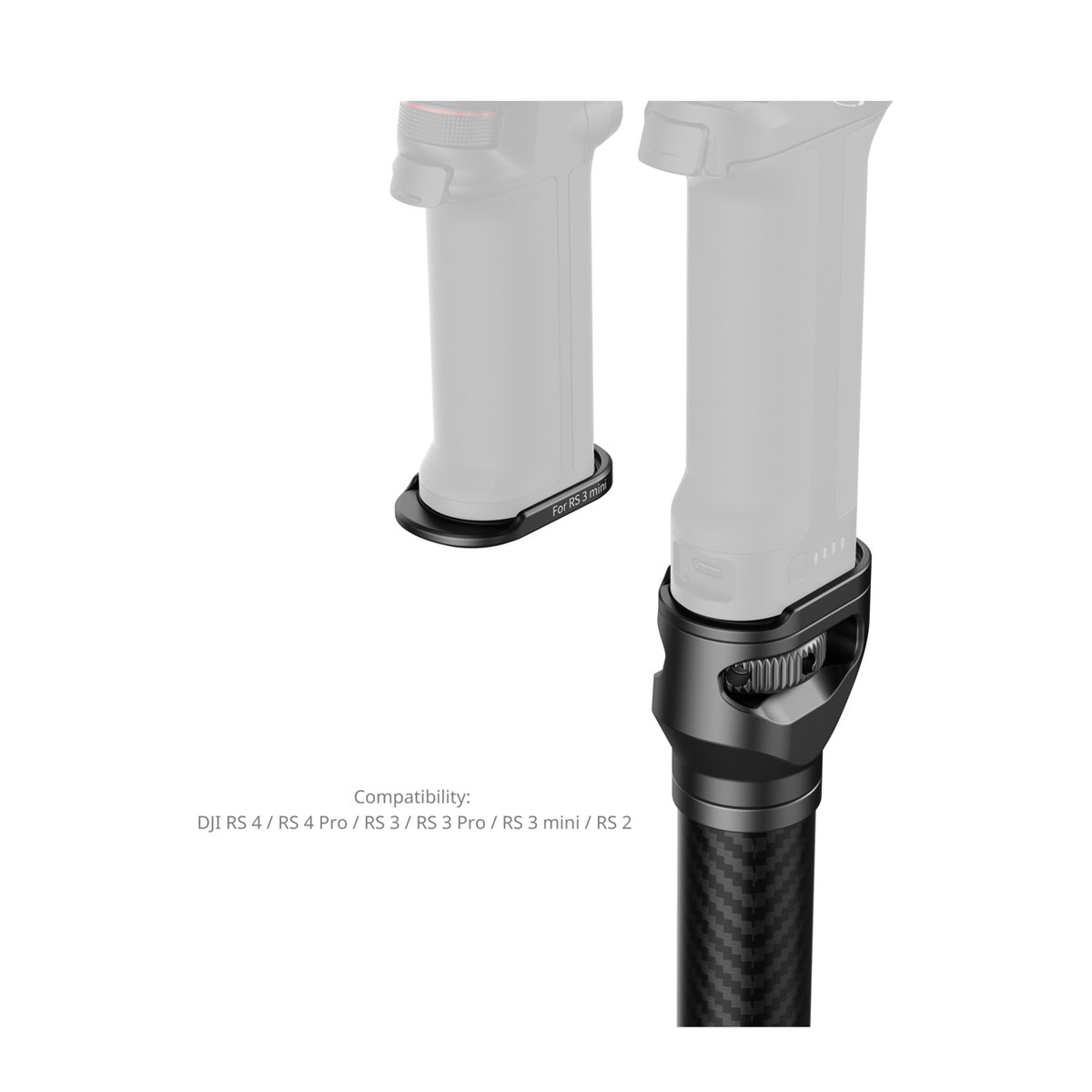 SmallRig 4378 Extension Arm für DJI Stabilizer - Anwendungsbeispiel der Adapter und Erweiterungen für den Gimbal-Griff.