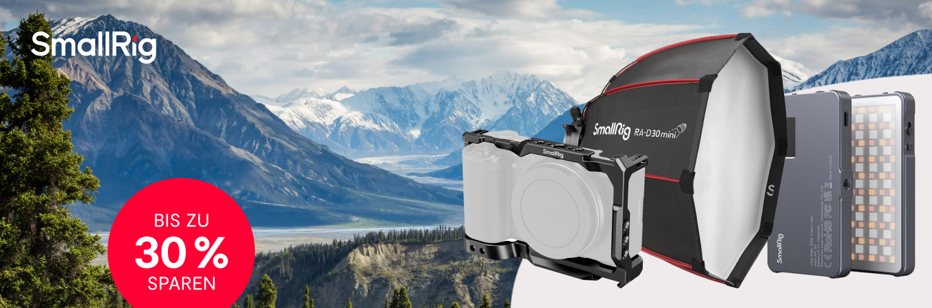 SmallRig Sofortrabatt 2026 – bis zu 30 % Rabatt auf SmallRig Zubehör wie Cages, LED-Leuchten und Softboxen im Aktionszeitraum 14.02.–28.02.2026