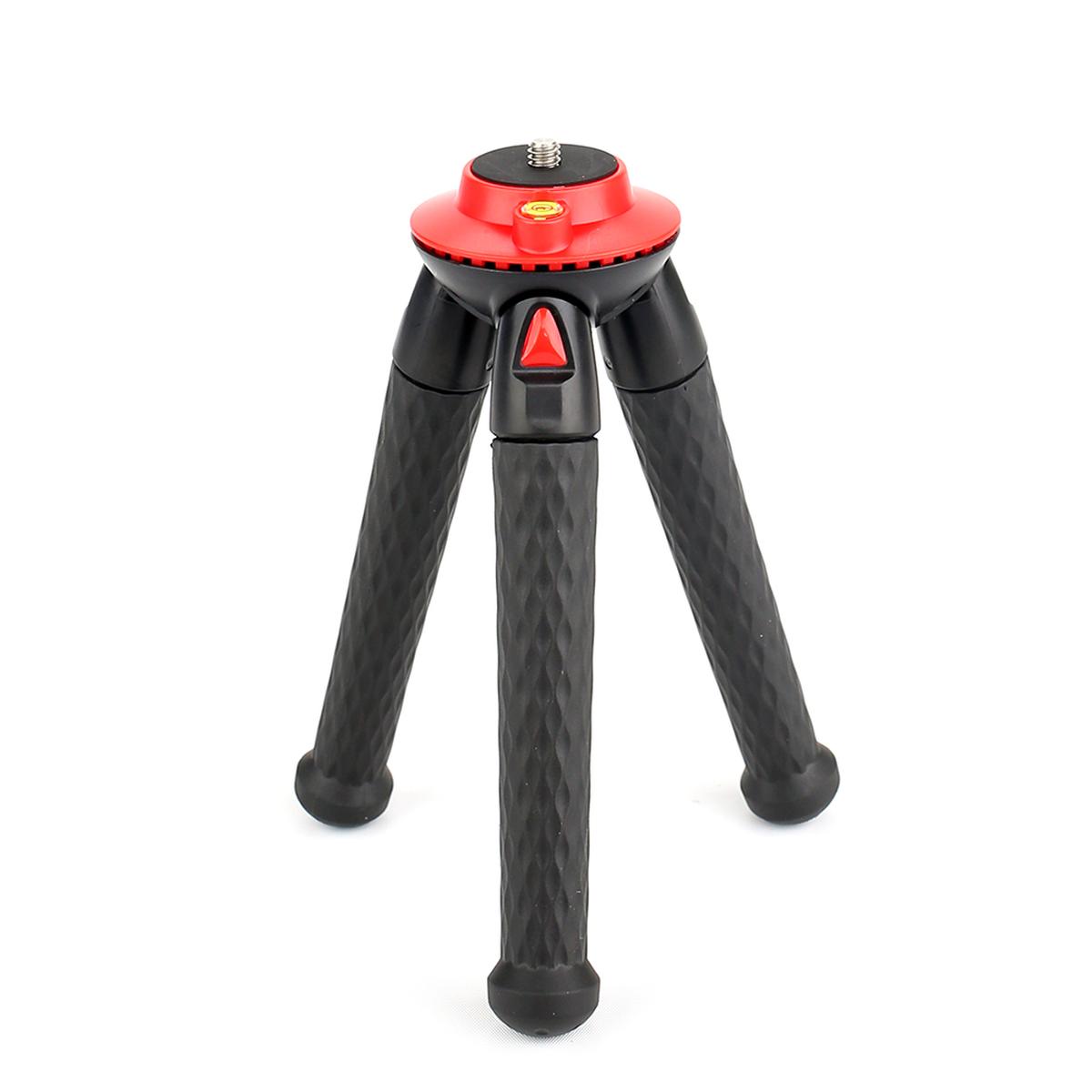 fotopro_ufo_mini_schwarz_rot_stativ_mit_telefon-__gopro-halterung_050353970408