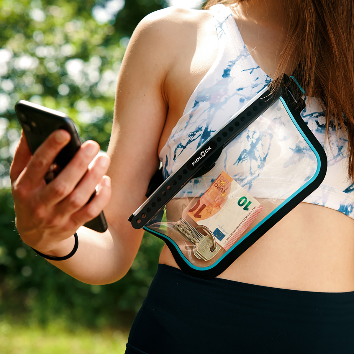 Fidlock Hermetic Sling Bag Transparent-Blue
