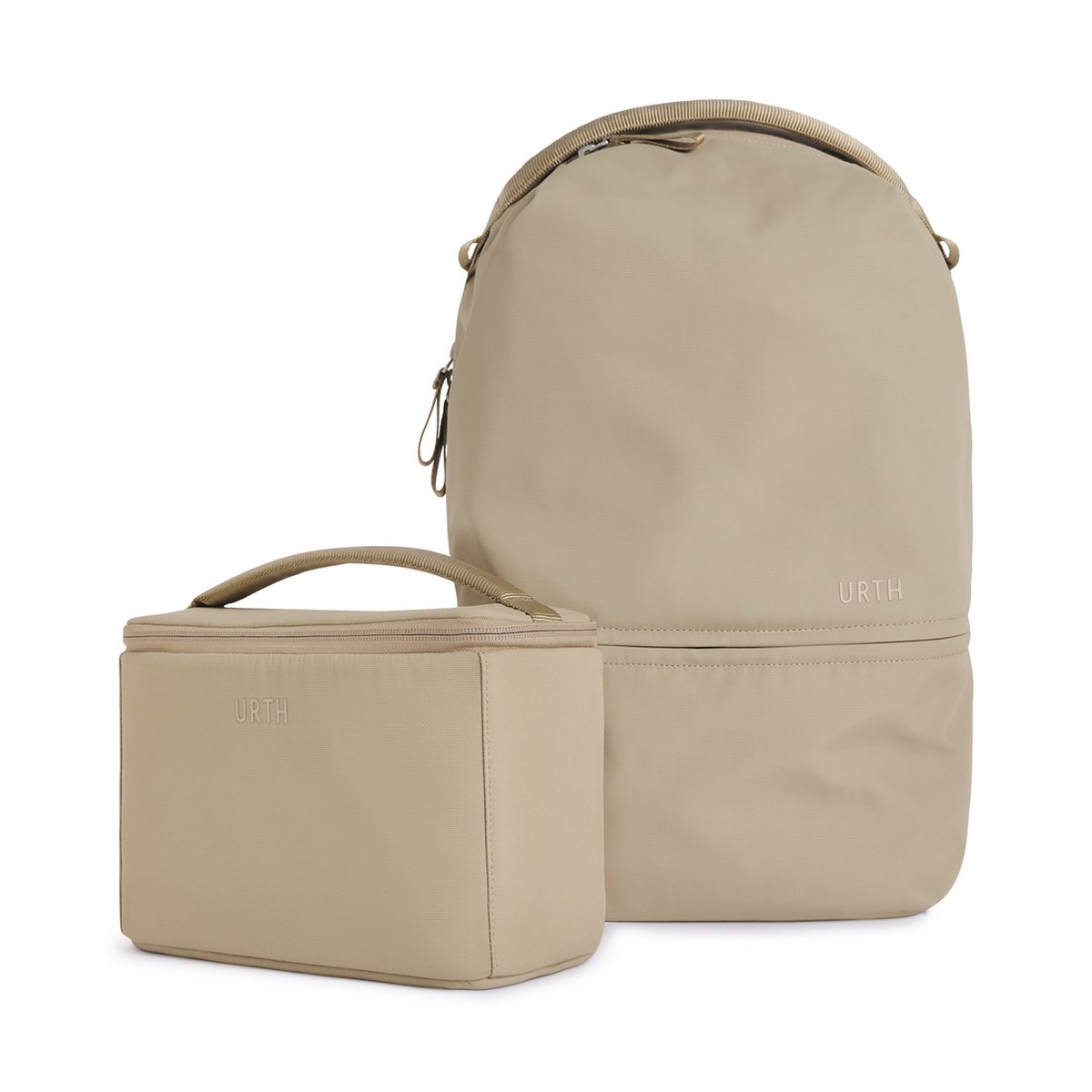 Urth Arkose 20L Rucksack + Kamera Insert  (Beige) - Lieferumfang: Beiger Rucksack und Kameratasche.