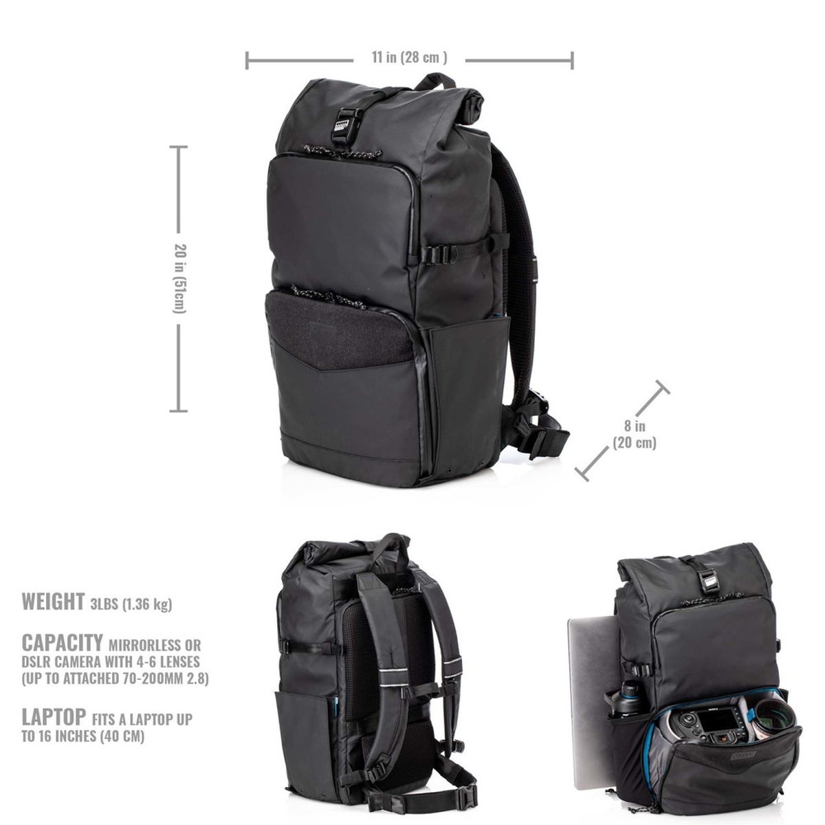 Tenba DNA 16 DSLR Rucksack Schwarz