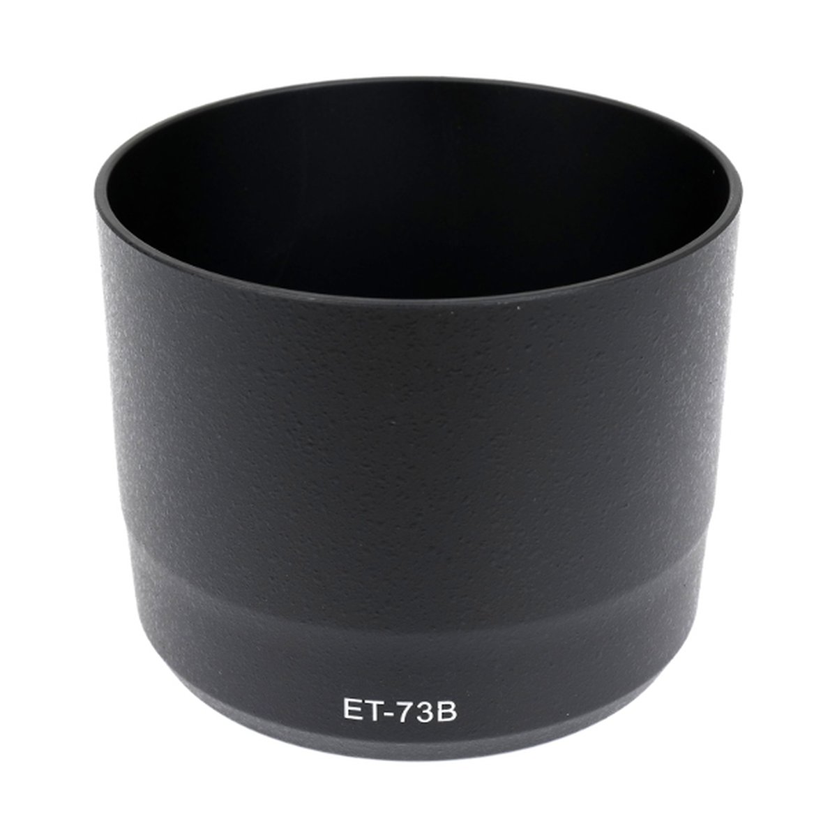 Caruba ET-73 Schwarz - Schwarze Gegenlichtblende ET-73B, schräg von vorne