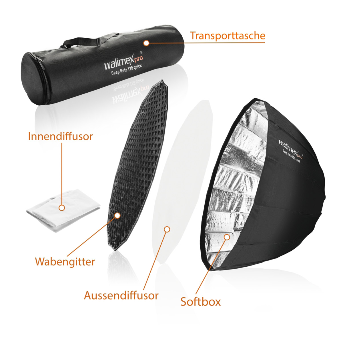 Walimex Pro SL Deep Rota Softbox QA120 Profoto