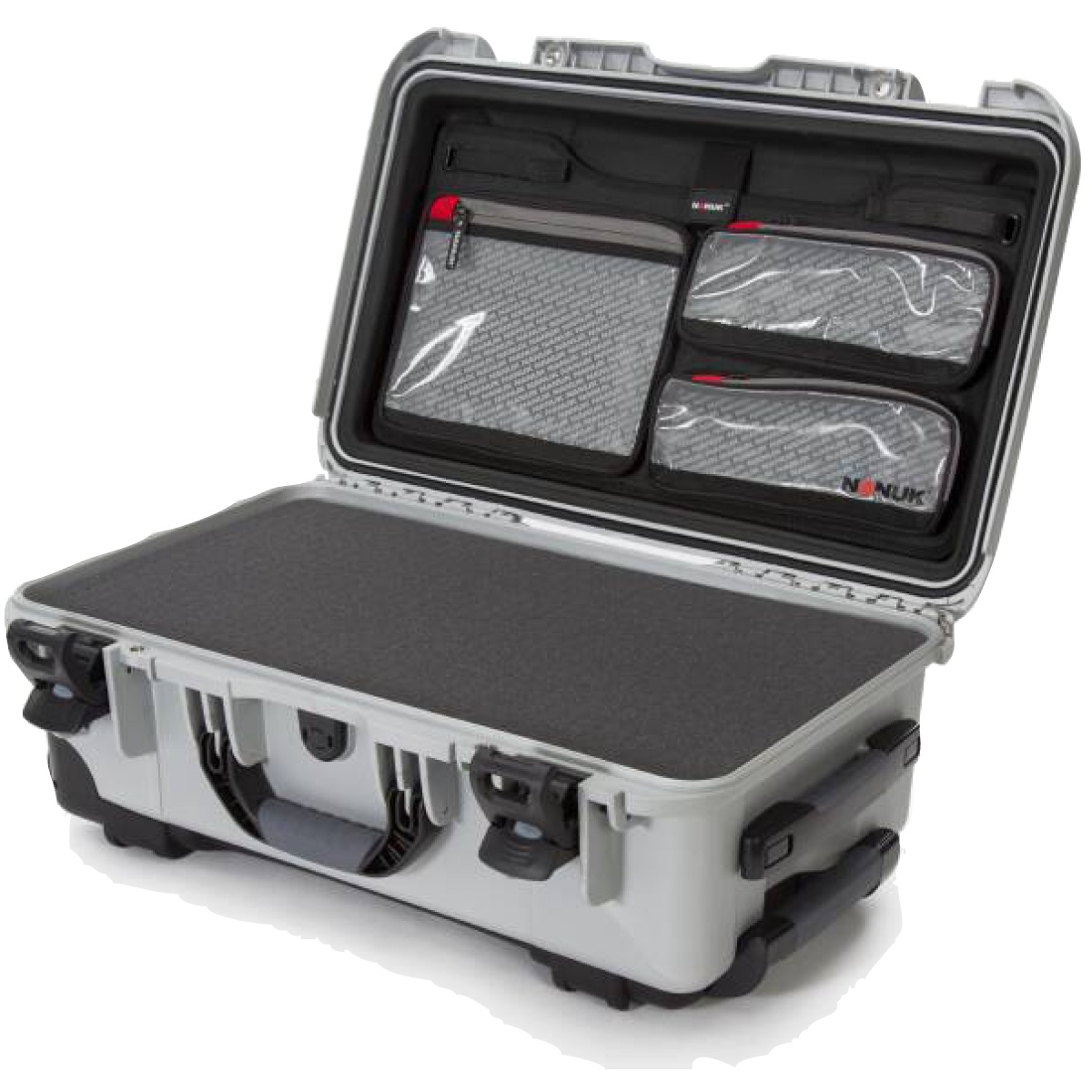 Nanuk Koffer 935 Schaumstoff + Organizer Silber