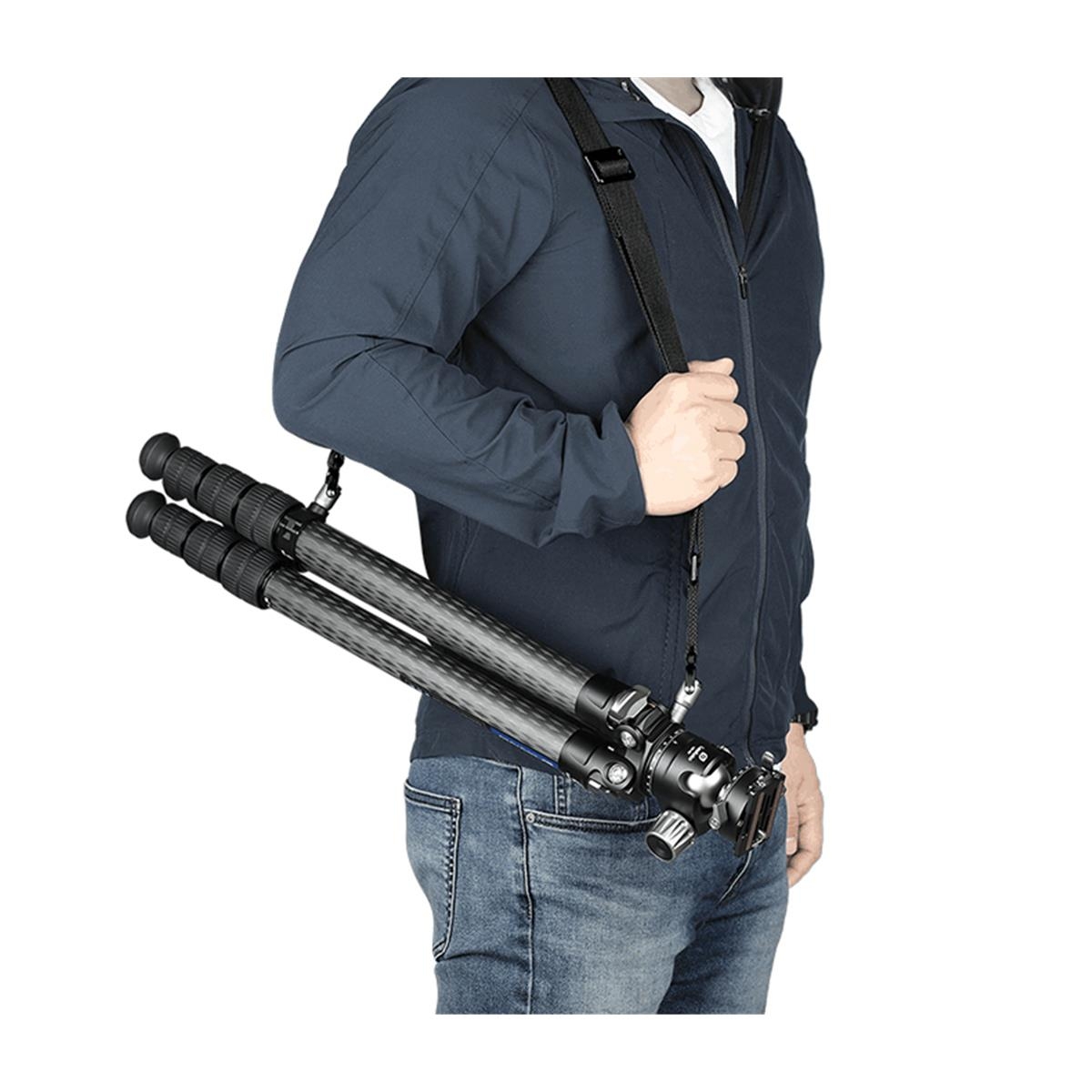 Leofoto Tragegurt Strap-40LM inkl. QD-Stativbeinschelle 40 mm und QD-Buchse 3/8"