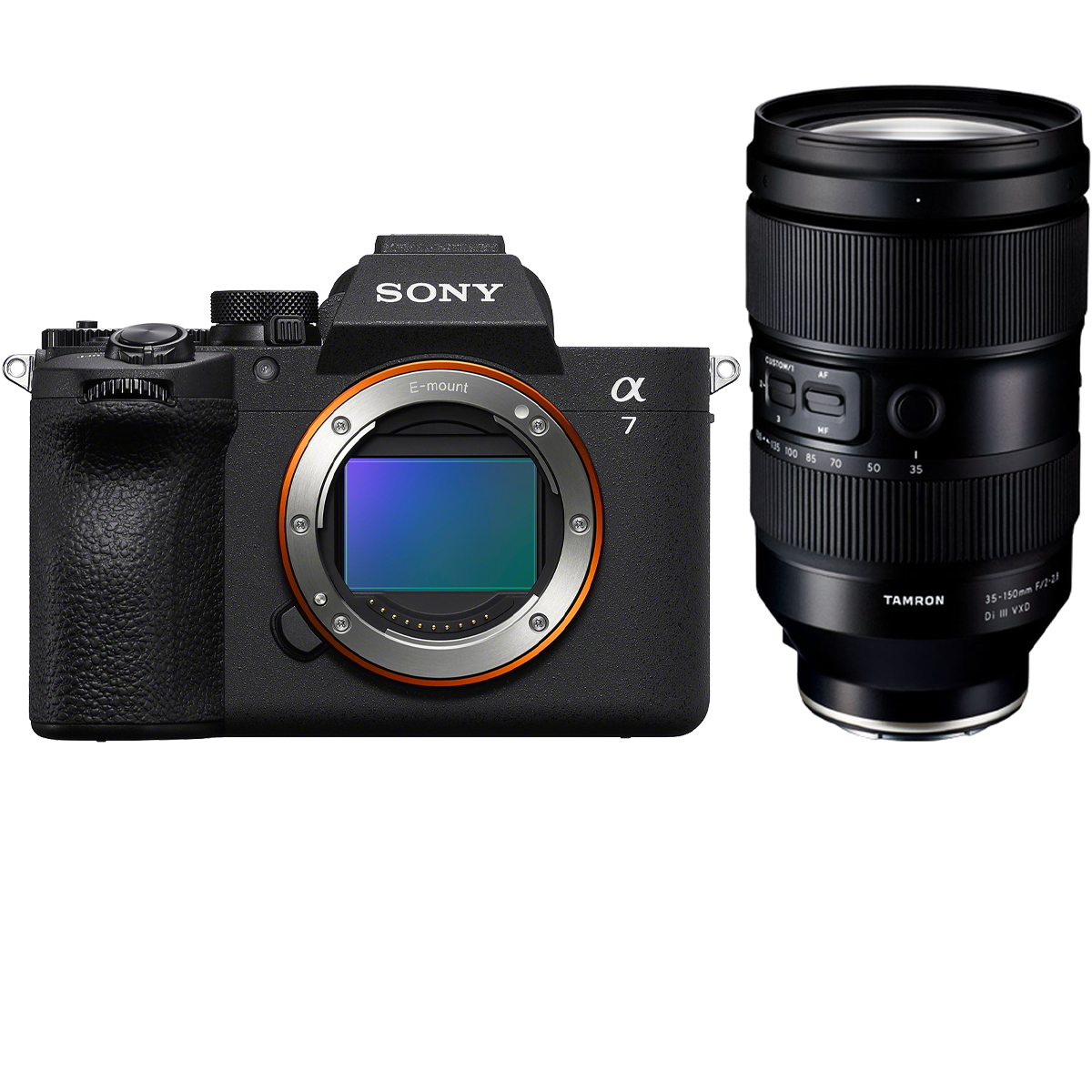 Sony Alpha 7V Gehäuse mit Tamron 35-150 mm 1:2,8 Di III VXD FE