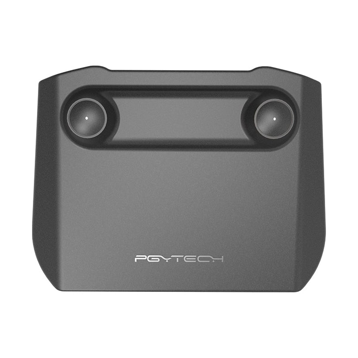 PGYTECH DJI RC Protector - Draufsicht auf ein graues PGYTECH Gerät mit zwei runden Vertiefungen.