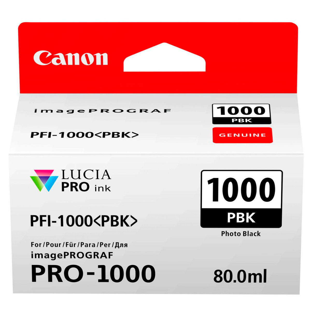 Canon PFI-1000PBK fotoschwarz 80ml Tinte für Canon imagePROGRAF PRO-1000