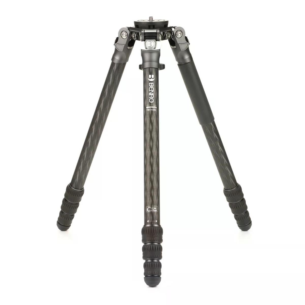 Benro Mammoth Carbon-Stativ TMTH34C 4 Segmente 152cm Totalaufnahme Stativ leicht ausgeklappt