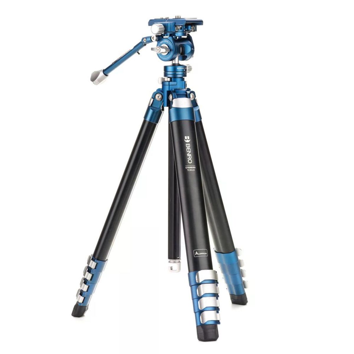 Benro CyanBird AL 2 Series Stativ mit FS20PROC501 Hybrid Photo/Video Kopf Gesamtansicht 