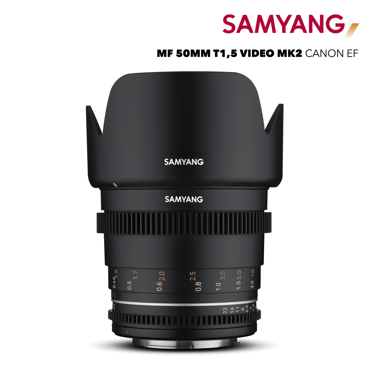 Samyang MF 50 mm 1:1,5 VDSLR MK2 für Canon EF