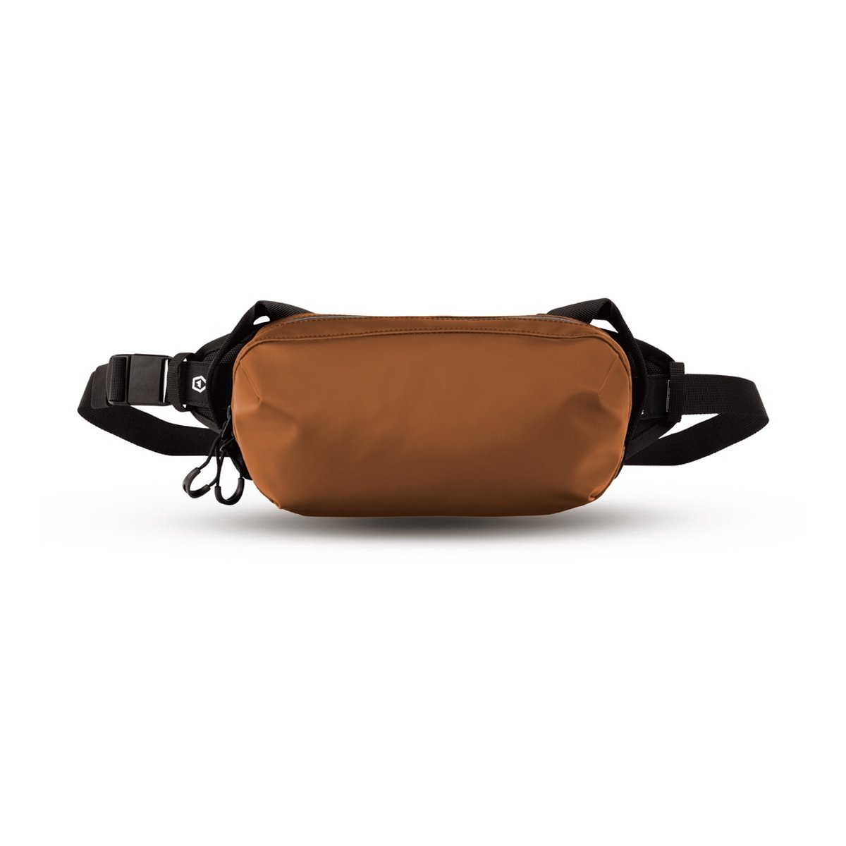 WANDRD D1 Fanny Pack Sedona Orange V2 - Frontansicht der braunen Hüfttasche