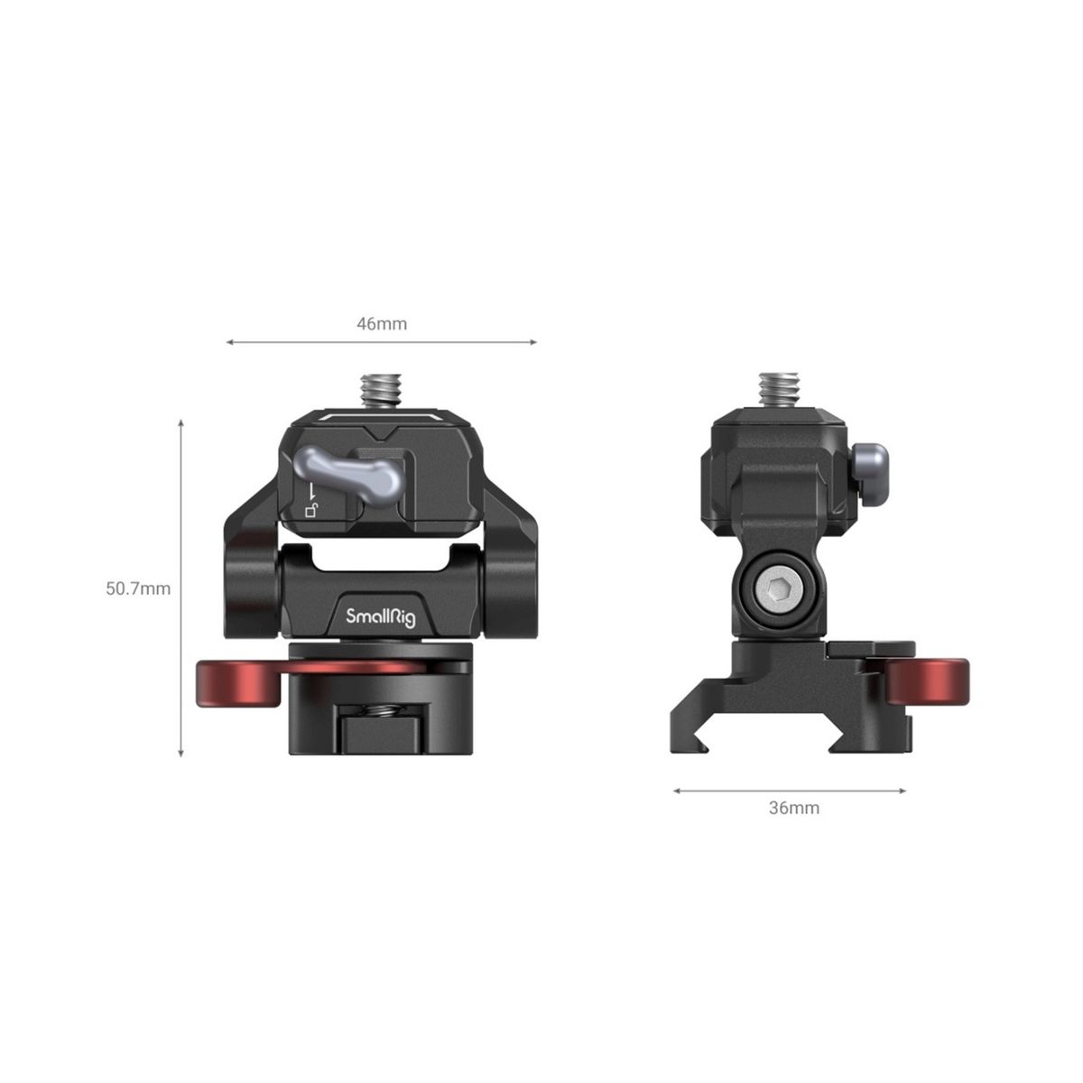 SmallRig 3601 Drop-in HawkLock Mini-Monitorhalterung mit Schnellverschluss und NATO- Klemme 