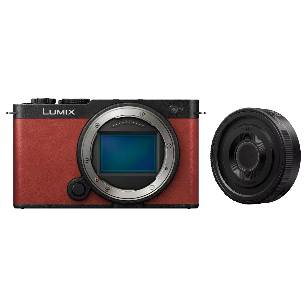 Panasonic Lumix DC-S9 Rot + Panasonic 26 mm 1:8,0 S
