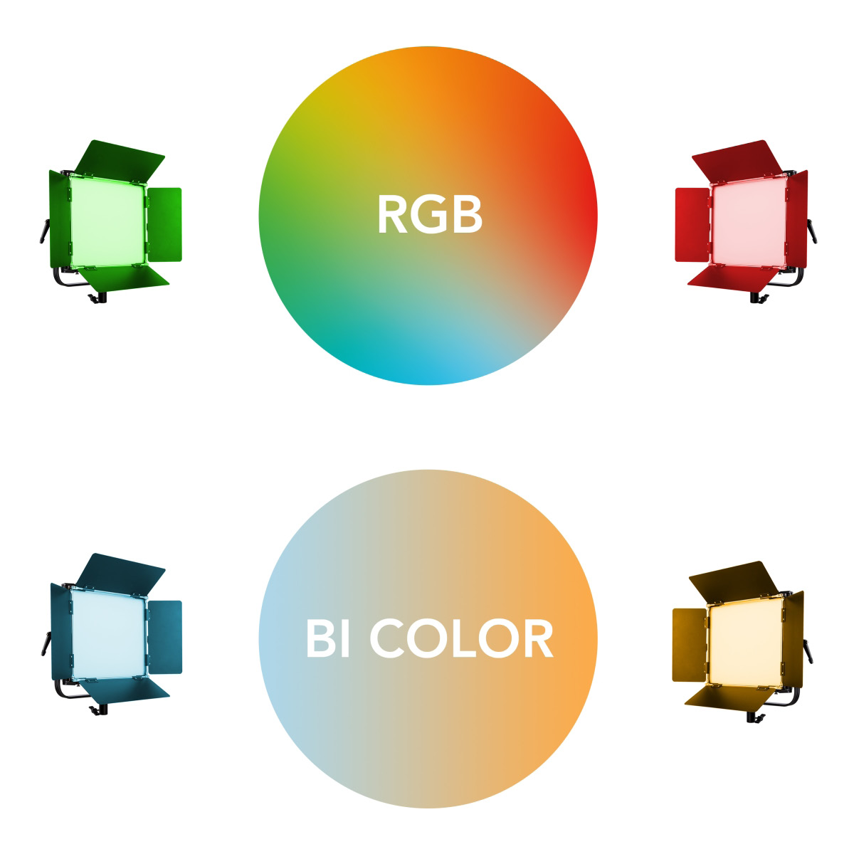 Walimex pro LED Rainbow 50W RGBWW Set 4