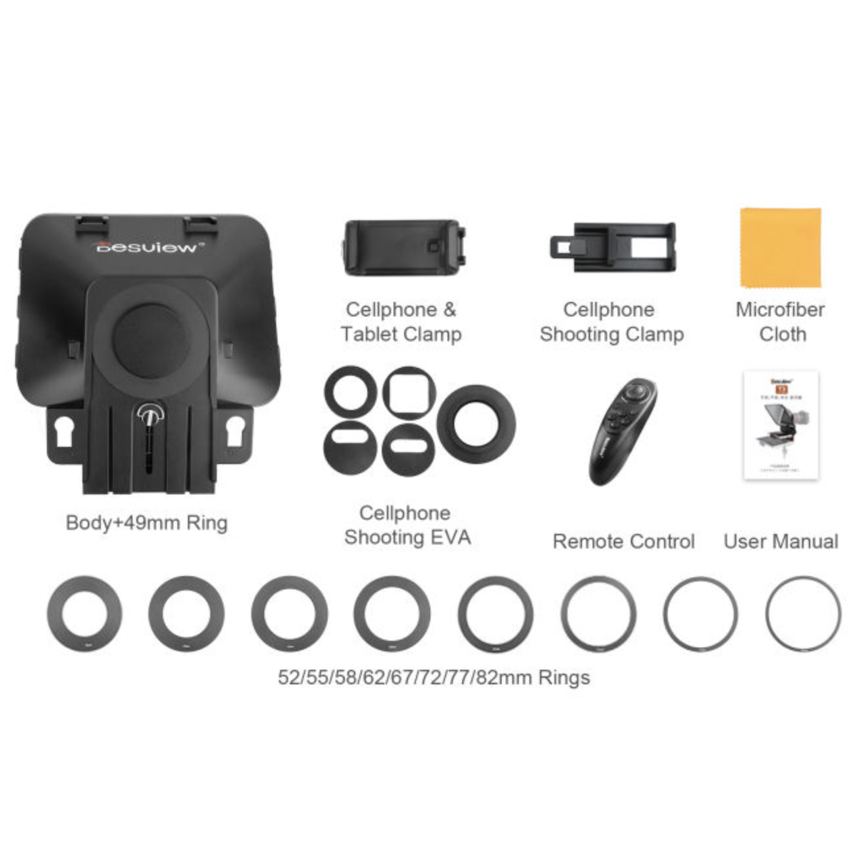 Desview T3 – Teleprompter für Smartphone / Tablets  Desview T3 – Teleprompter für Smartphone / Tablets