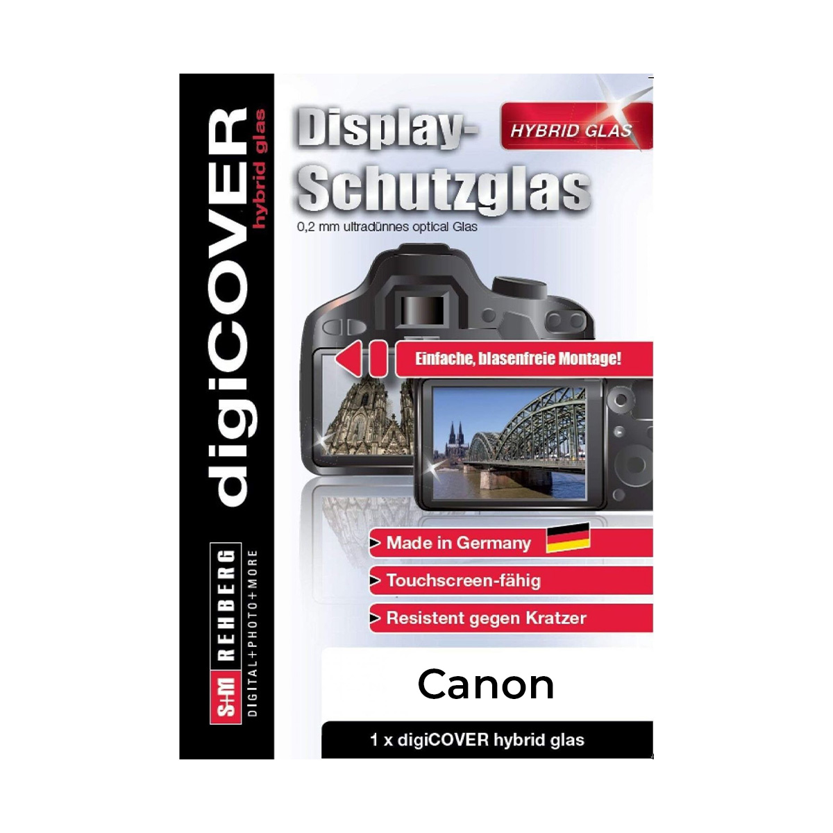 S+M digiCover Hybridglas Canon IXUS 185