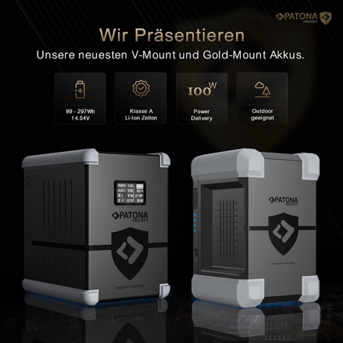 Patona Protect V-Mount Akku V200 PD100