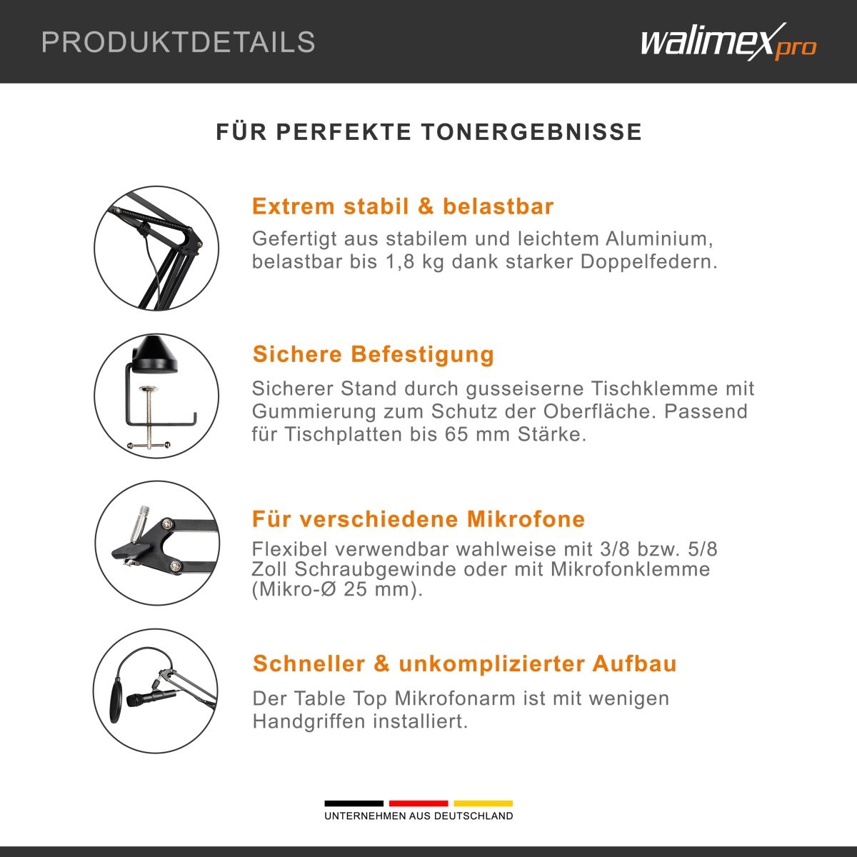 Walimex pro Table Top Mikrofonarm