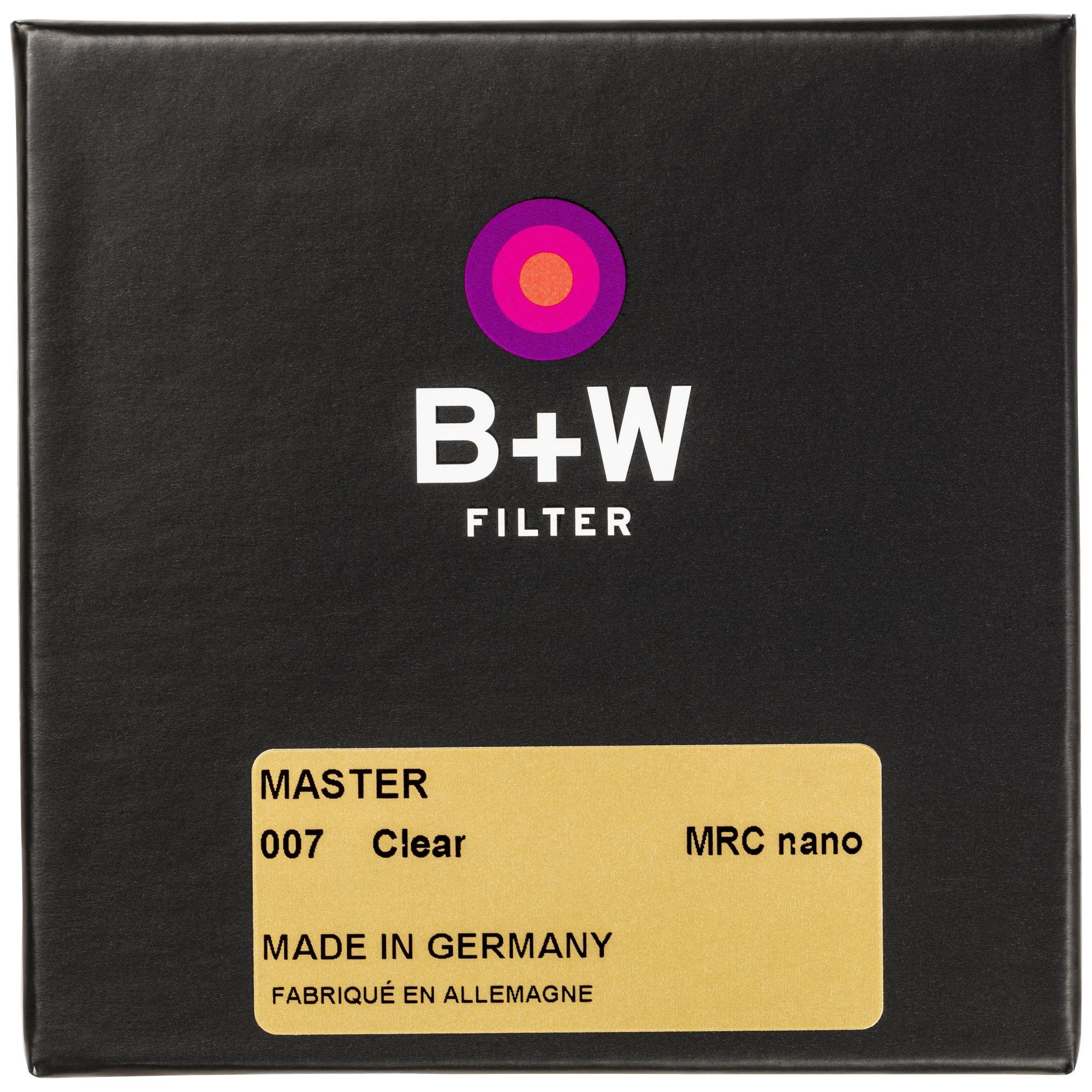 B+W Clear Filter 55 mm Nano Master