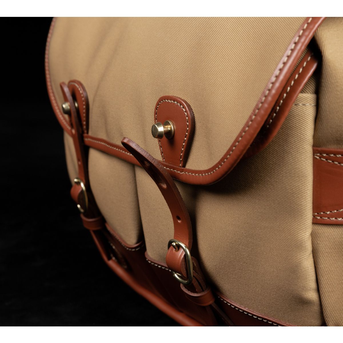 Billingham Mini Eventer Kamera / Tablet Tasche - Khaki FibreNyte / Schokoladenleder