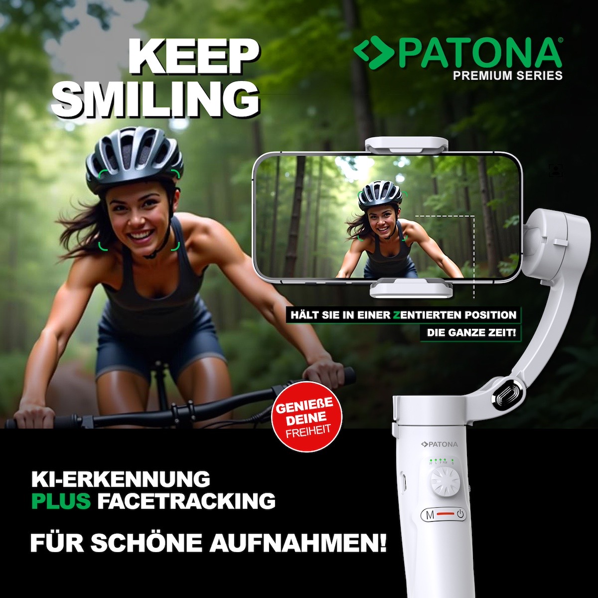 Patona Premium 3-Achsen Gimbal f. Smartphone