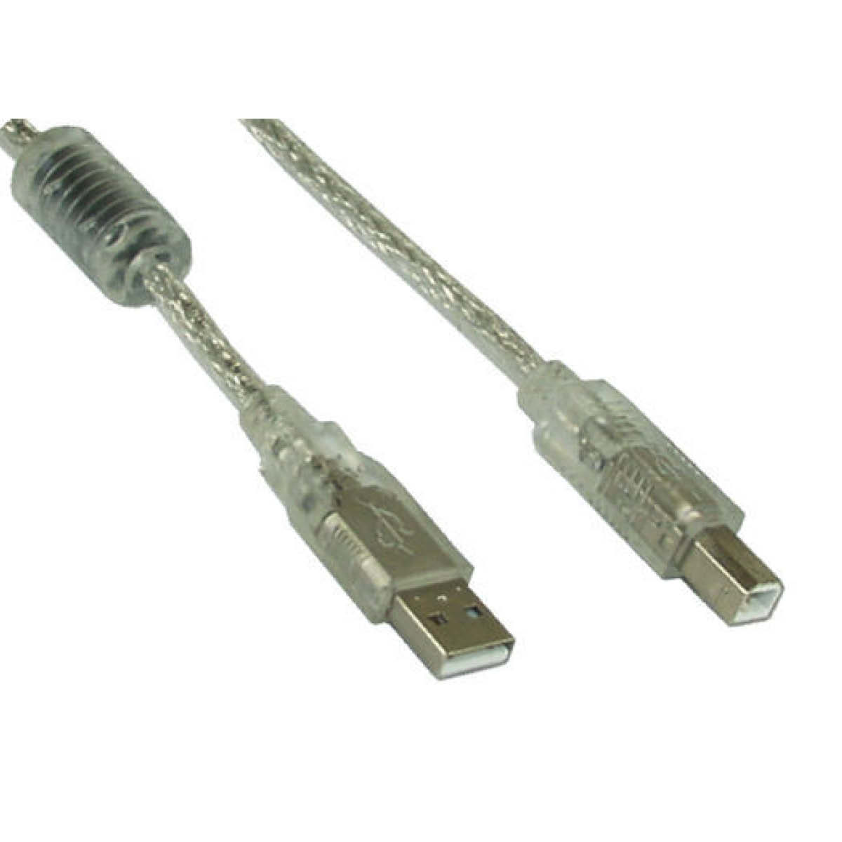 InLine USB 2.0 Stecker A an B Kabel 5m Weiss