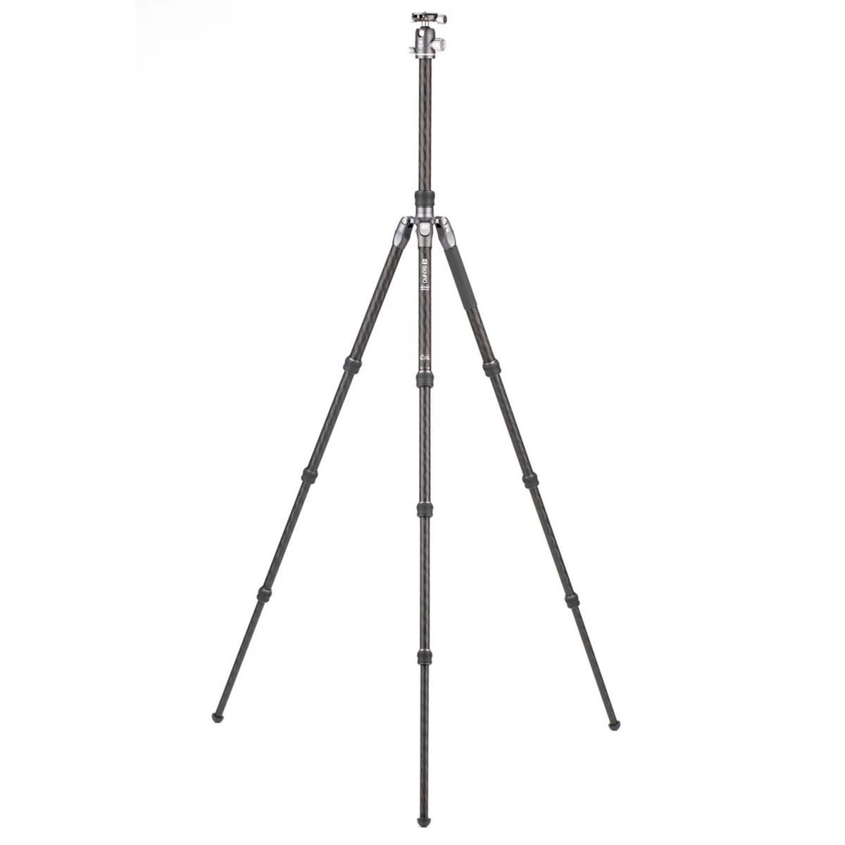 Benro Rhino Series Carbon Faser FRHN24C + VX25 Stativkit Gesamtansicht komplett ausgeklappt