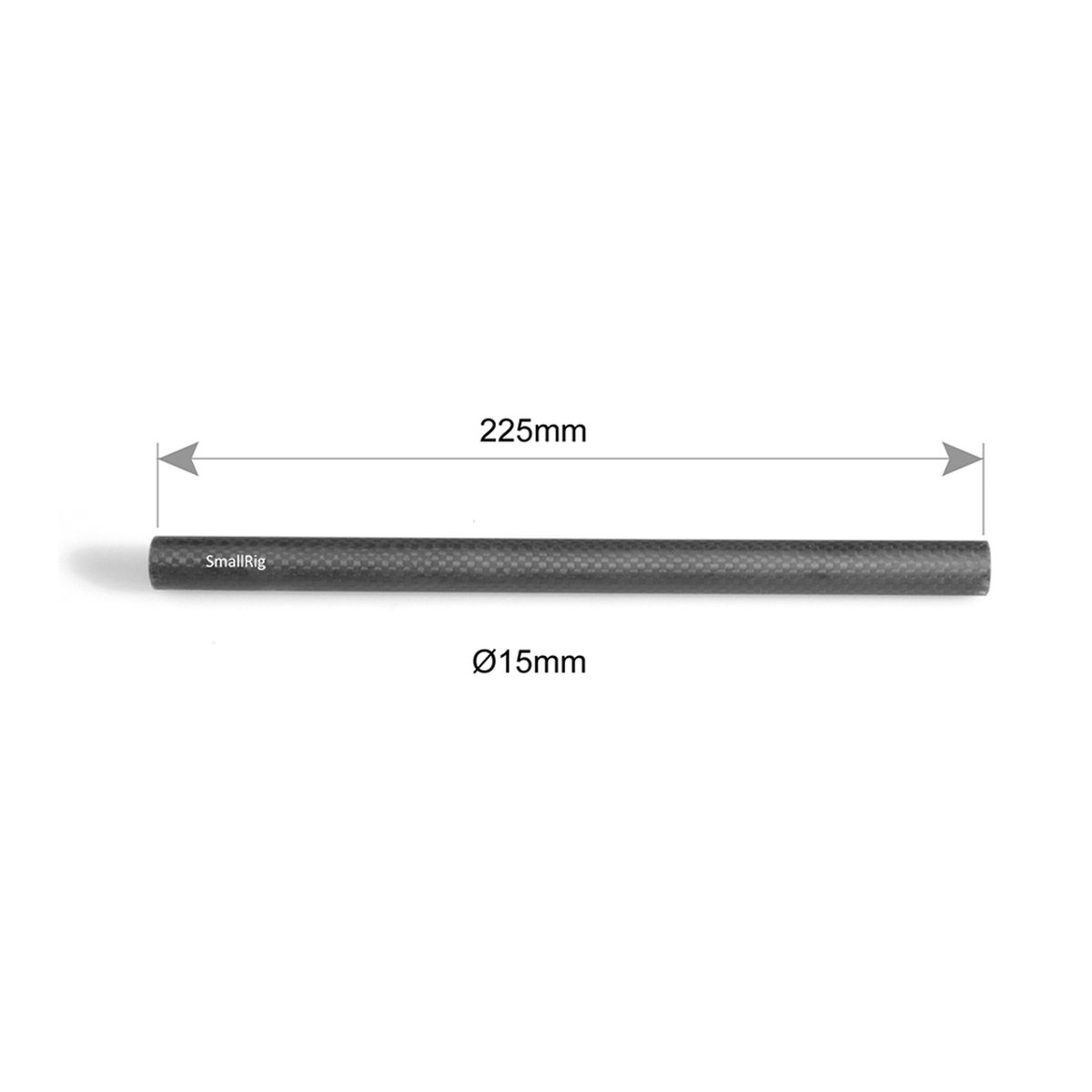 SmallRig 1690 Carbon Fiber Rod 15 mm (2 Stck.) 225mm/9inch - SmallRig Stab mit Maßen: 225mm Länge, 15mm Durchmesser