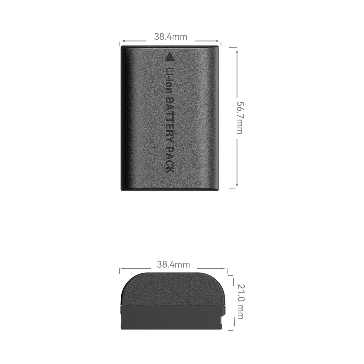SmallRig 4071 LP-E6NH Camera Battery, Li-Ion Akku - Maße der Li-ion Batterie