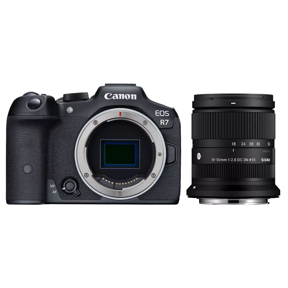 Canon EOS R7 + Sigma 18-50 mm 1:2,8 DC DN Canon RF