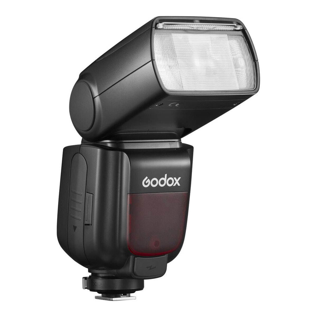 Godox Speedlite TT685 II Fuji - Schrägansicht von vorne des Godox Kamera Blitzes.