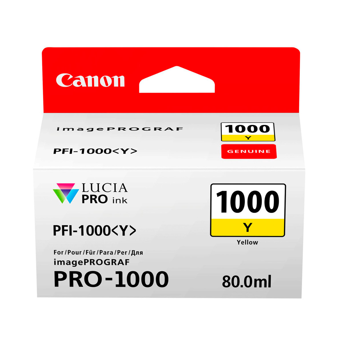 Canon PFI-1000Y gelb 80 ml Tinte für Canon imagePROGRAF PRO-1000 Canon PFI-1000Y gelb 80 ml Tinte für Canon imagePROGRAF PRO-1000