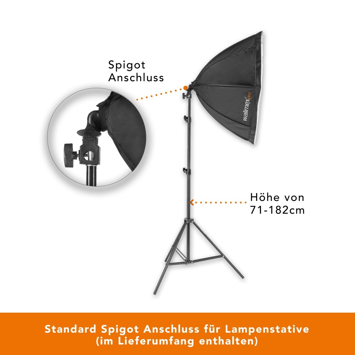 Walimex pro LED 60W Octagon Ø65 cm Bi Color Kit 2