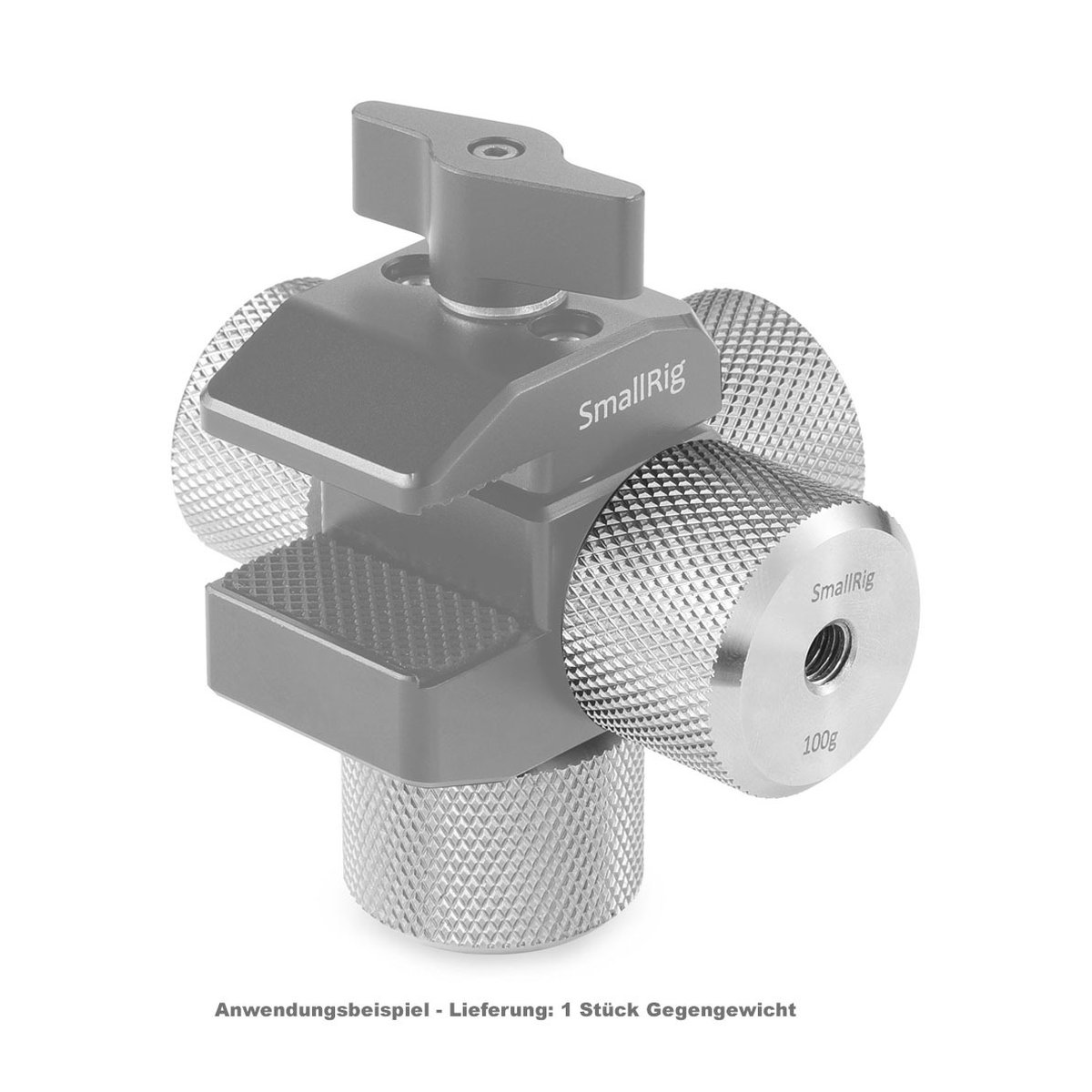 SmallRig 2284 Gegengewicht 100 g für Ronin S und Zhiyun Gimbal - Anwendungsbeispiel: SmallRig 100g Gegengewicht an Klemme SmallRig 2284 Gegengewicht 100 g für Ronin S und Zhiyun Gimbal - Anwendungsbeispiel: SmallRig 100g Gegengewicht an Klemme