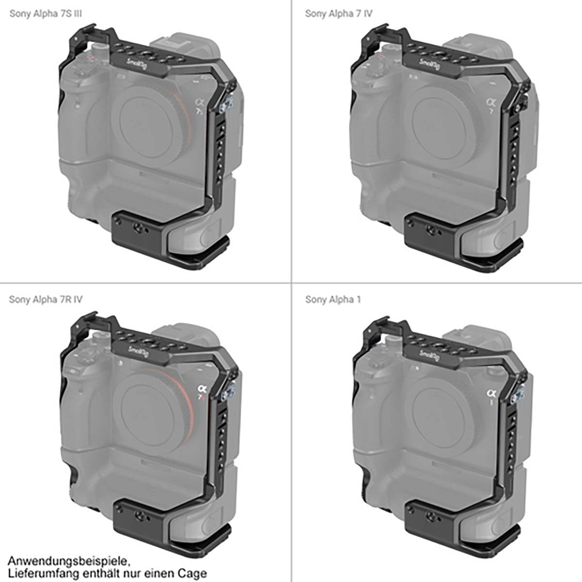SmallRig 3594 Cage mit VG-C4EM Batteriegriff für Sony Alpha Kameras
