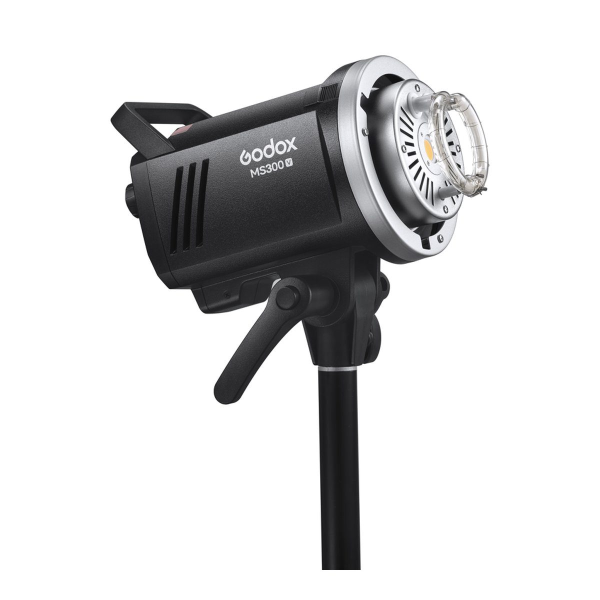 Godox MS300V - Godox MS300 Studioblitz auf Stativ, schräg von vorne