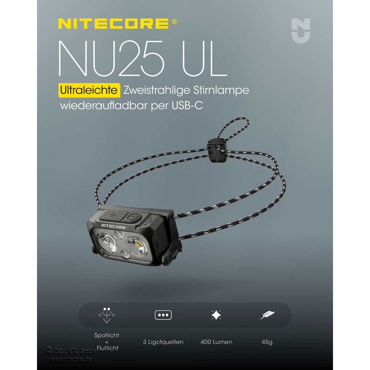Nitecore NU25UL - Ultralight