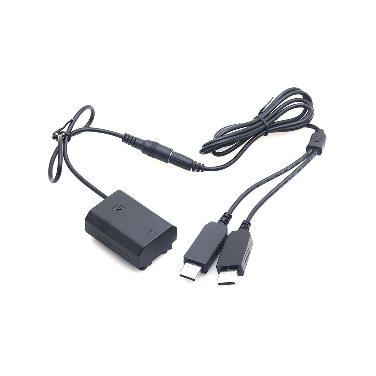 Caruba Volldecodierungs-Akku-Dummy für Sony NP-FZ100 und 5V 2A Dual USB-Kabel