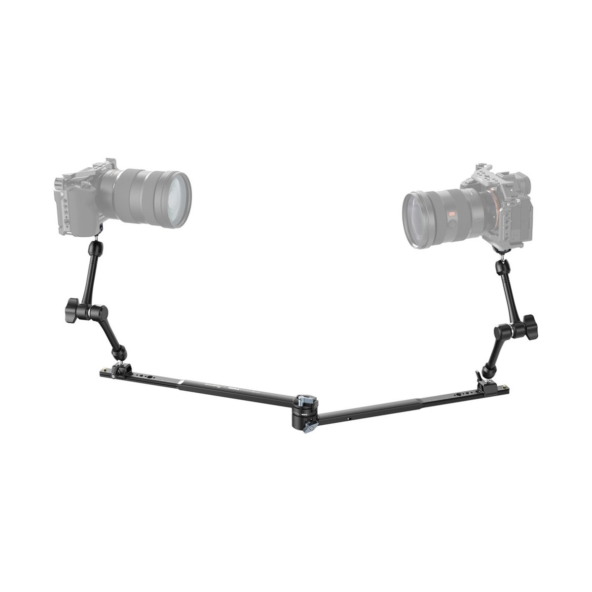 SmallRig 4362 Mikevisuals Tracking POV Kit - Gesamtansicht: Doppel-Kamera-Rig mit Kameras auf verstellbaren Armen