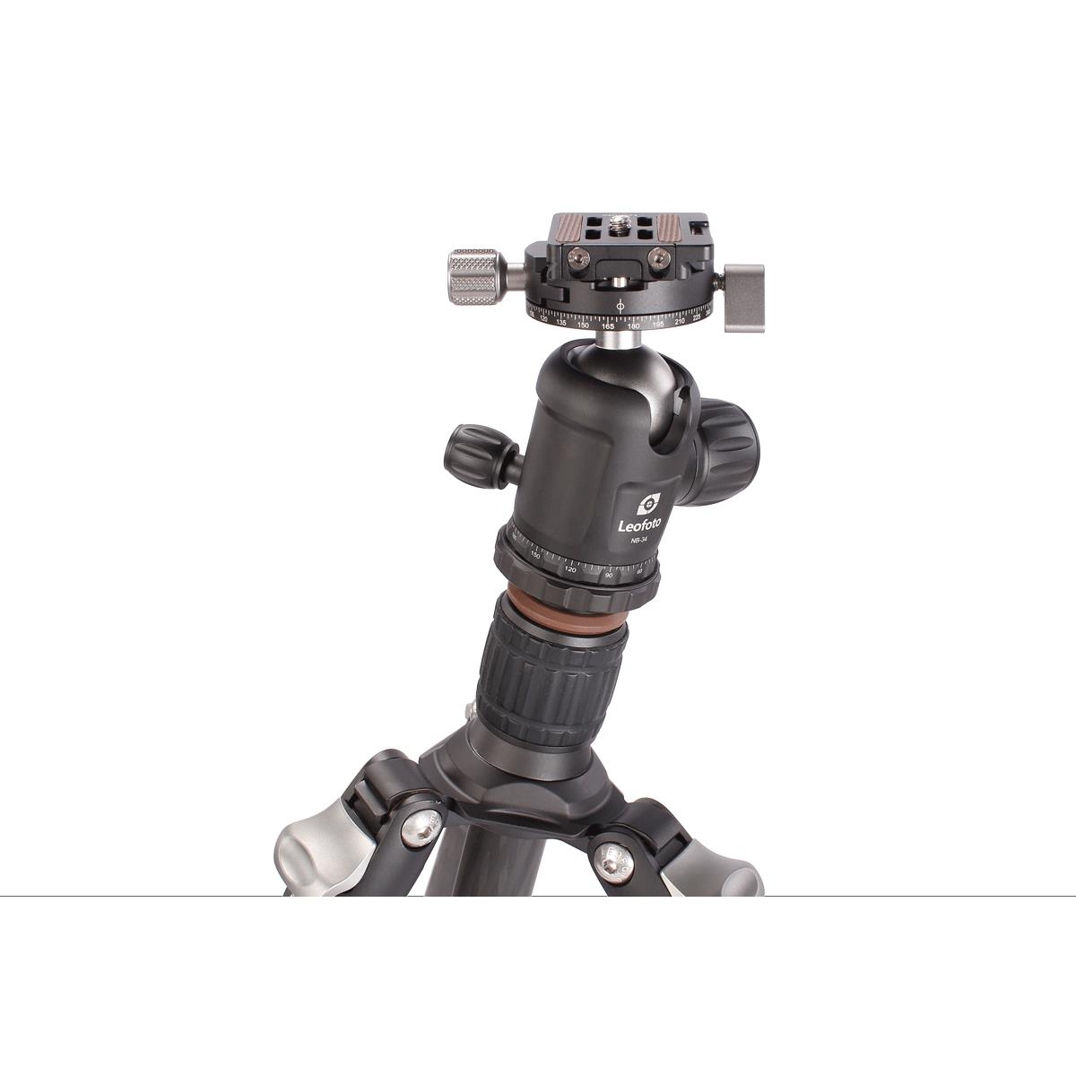 Leofoto Stativ-Kugelkopf NB-34, Dual-Panoramafunktion + Schnellwechselplatte NP-50