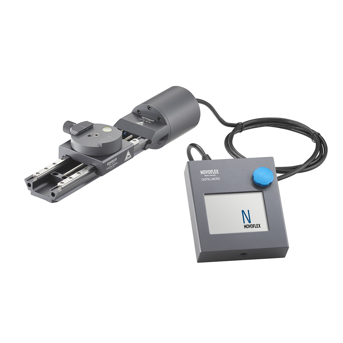 Novoflex Einstellschlitten, elektronisch gesteuert, inkl. Steuergerät, Netzwerkkabel und Netzteil Novoflex Einstellschlitten, elektronisch gesteuert, inkl. Steuergerät, Netzwerkkabel und Netzteil