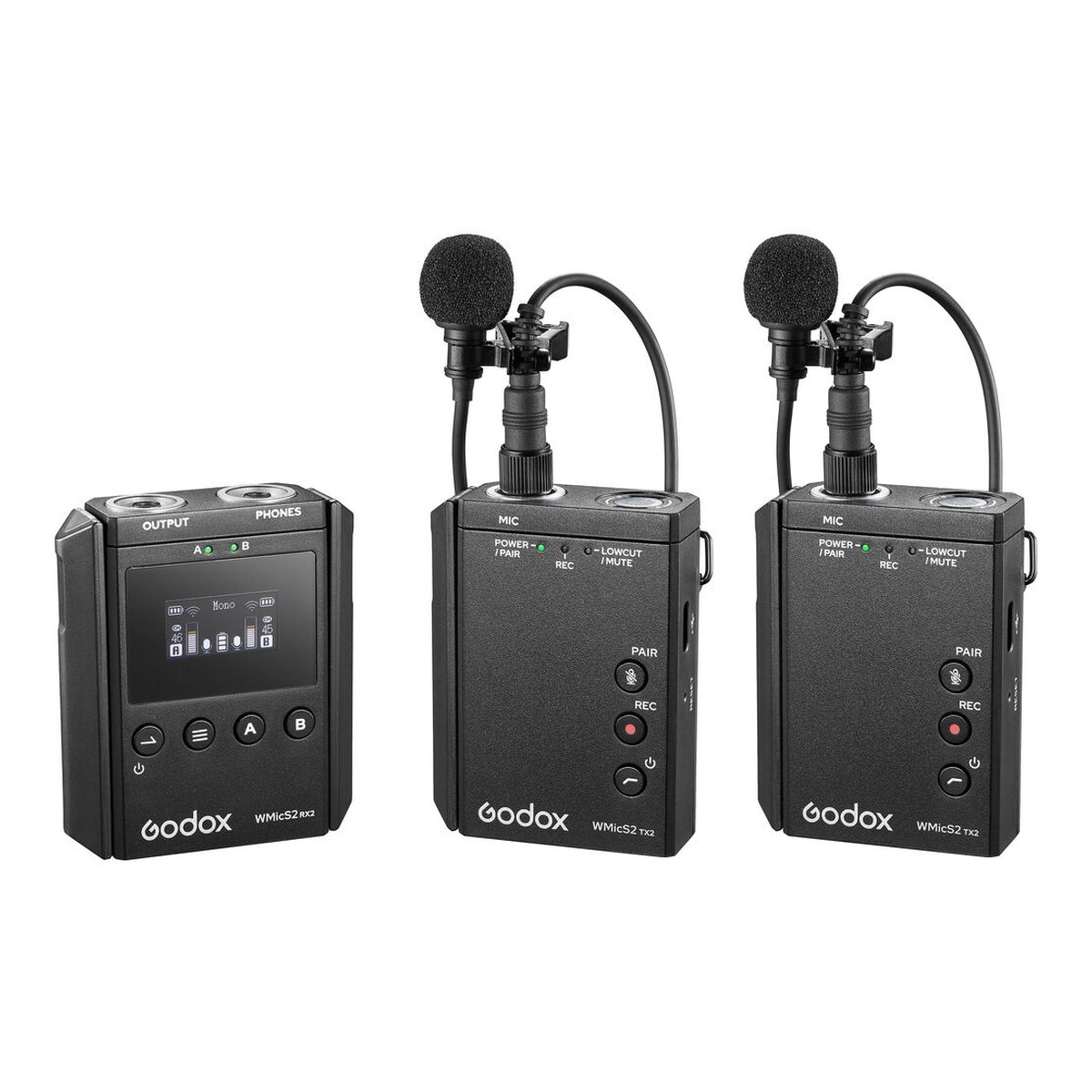Godox WMicS2 Kit 2 UHF Wireless Microphone System