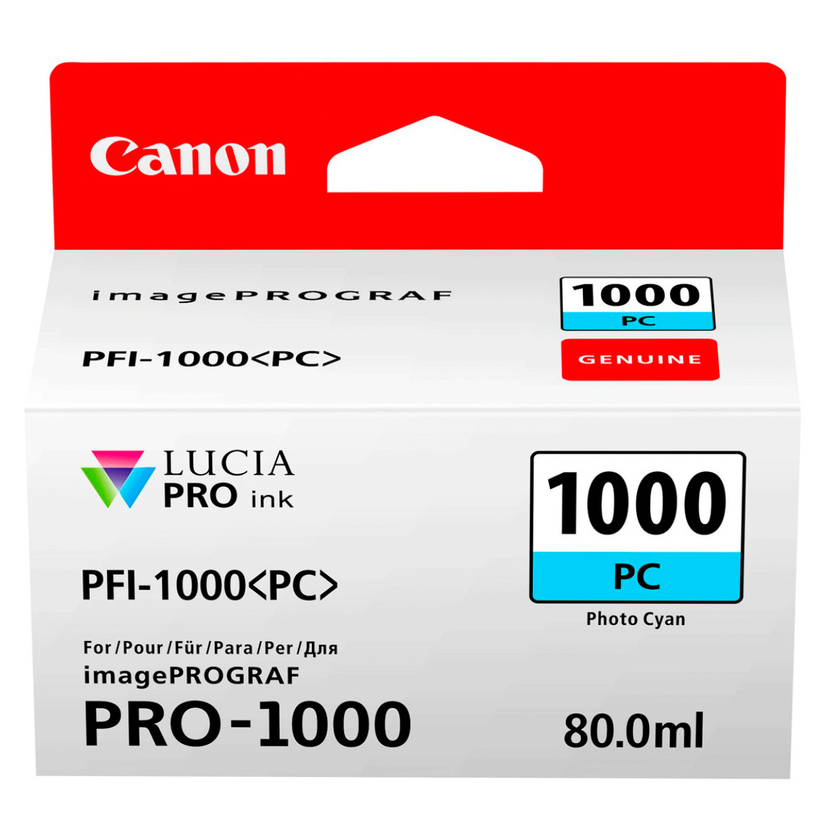 Canon PFI-1000PC foto-cyan 80ml Tinte für Canon imagePROGRAF PRO-1000