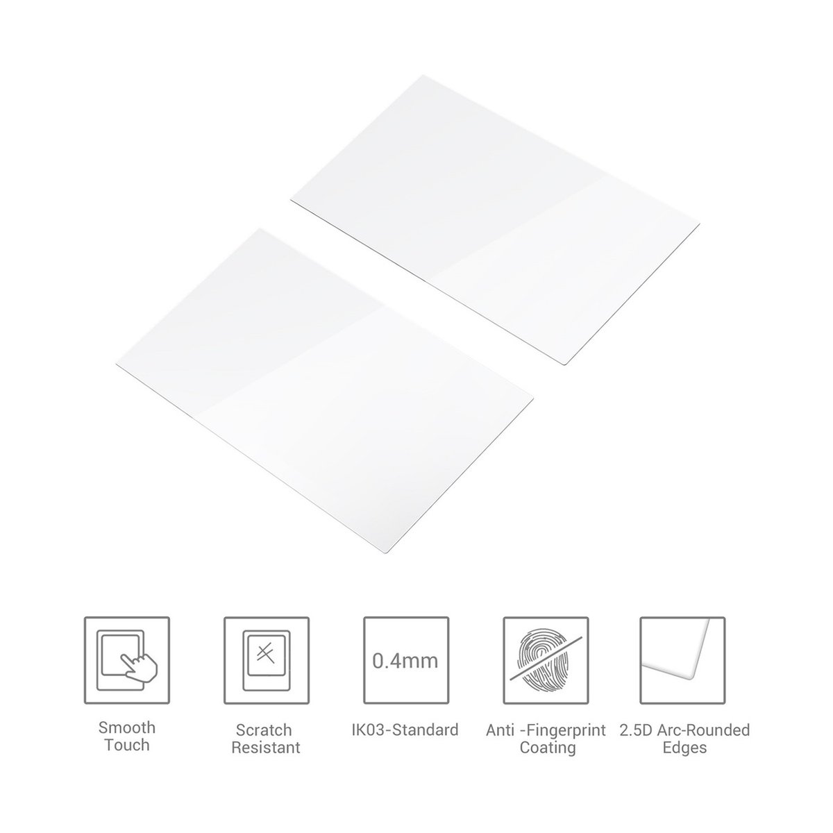 SmallRig 3274 Screen Protector für BMPCC 6K PRO (2 pcs) - Lieferumfang: Zwei Displayschutzfolien mit Eigenschaftsübersicht