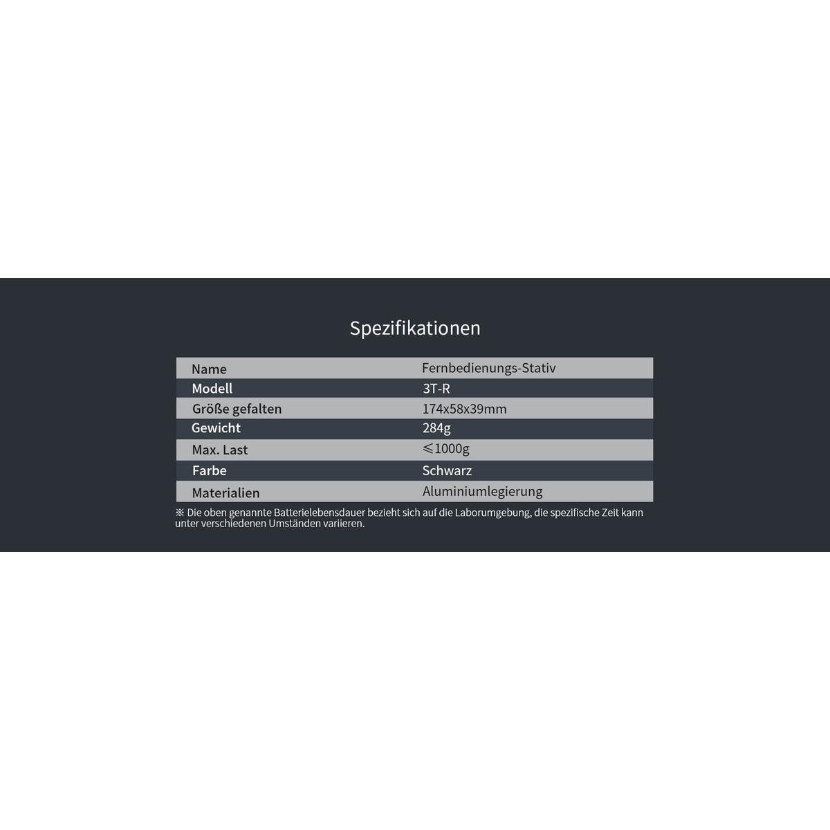 SIRUI 3T-R Ministativ mit integr. Fernbedienung, Handstativ, Tischstativ 
