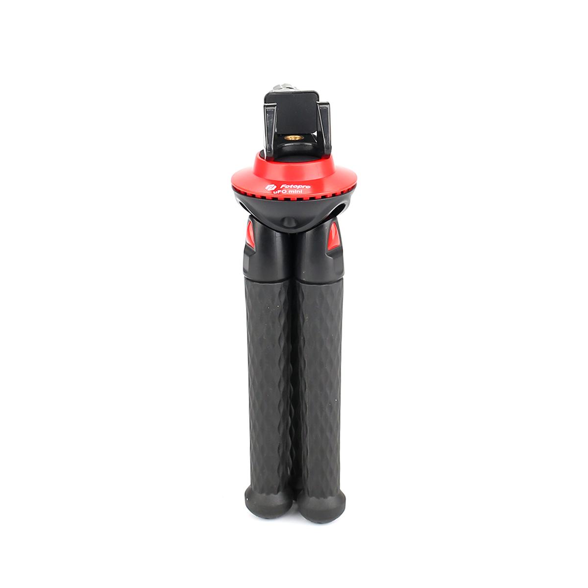 fotopro_ufo_mini_schwarz_rot_stativ_mit_telefon-__gopro-halterung_050353970408